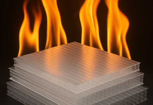 ألواح بلاستيك مقاوم للحريق من البولي كربونيت